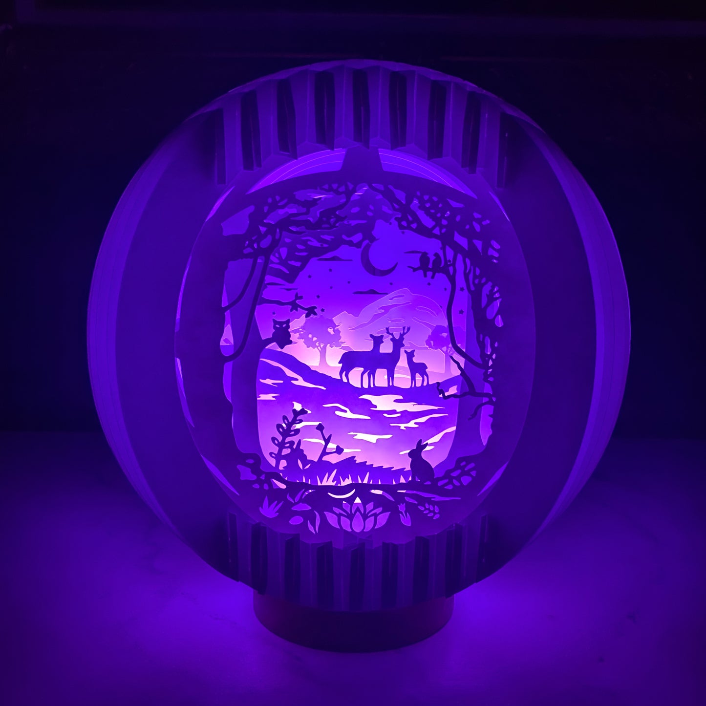 Deer in Forest Paper Lamp