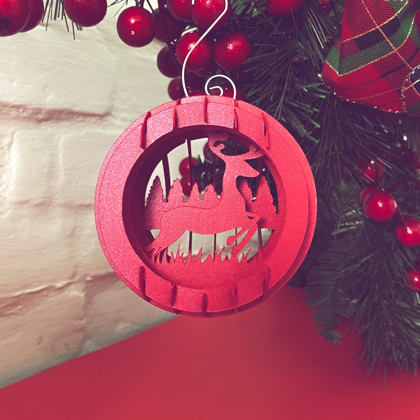 Reindeer Ball Ornament