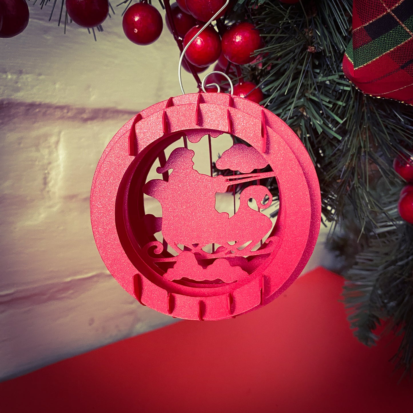 Santa Ball Ornament