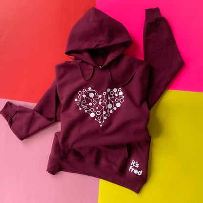 Hoodie Sweatshirt - Connected Heart