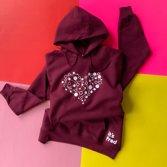 Hoodie Sweatshirt - Connected Heart