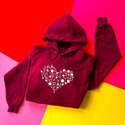 Hoodie Sweatshirt - Connected Heart